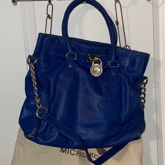 Electric blue Michael Kors messenger bag - Picture 1 of 4